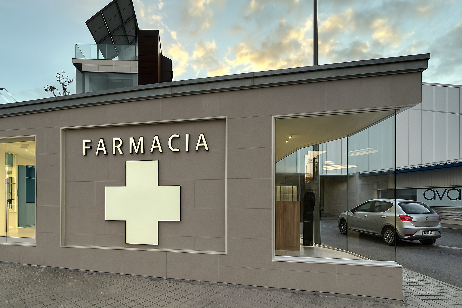 Fachada de la Farmacia Carril del Conde